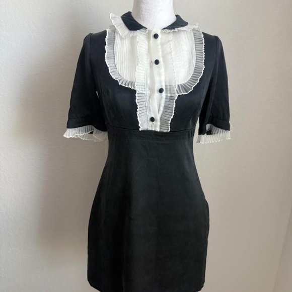 Betsey Johnson Black & White Maid Dress - Picture 1 of 6